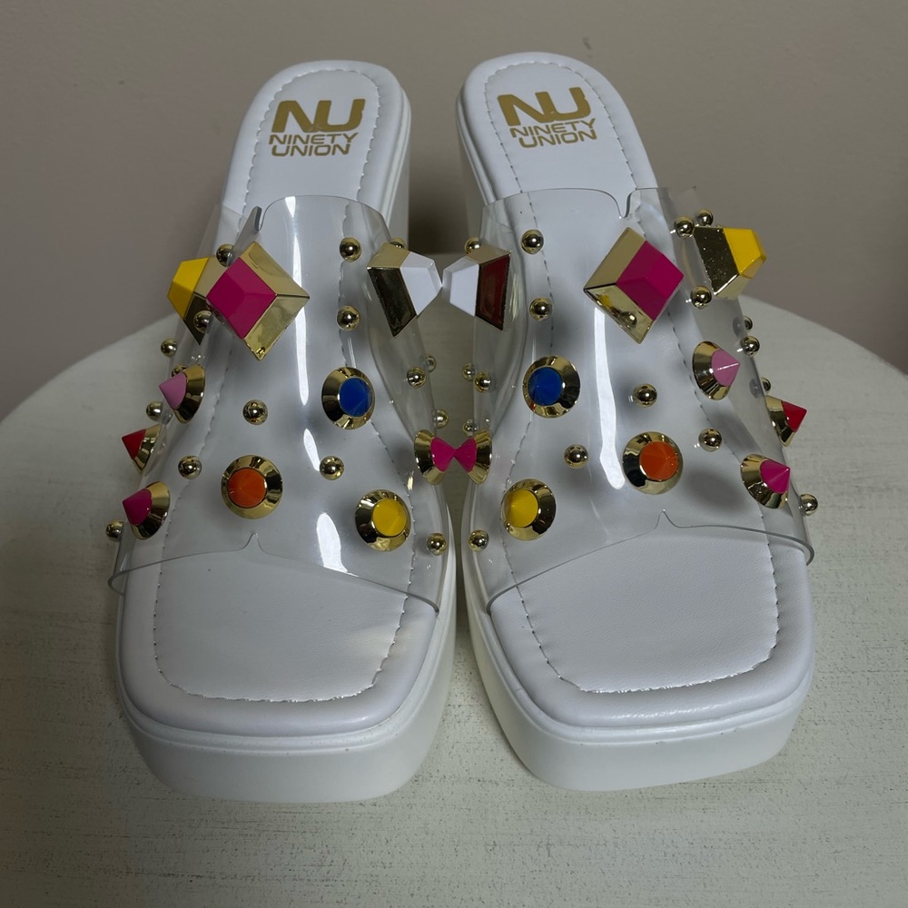 Palm Beach Multi-Stone Wedge Sandals - Picture 2 of 5